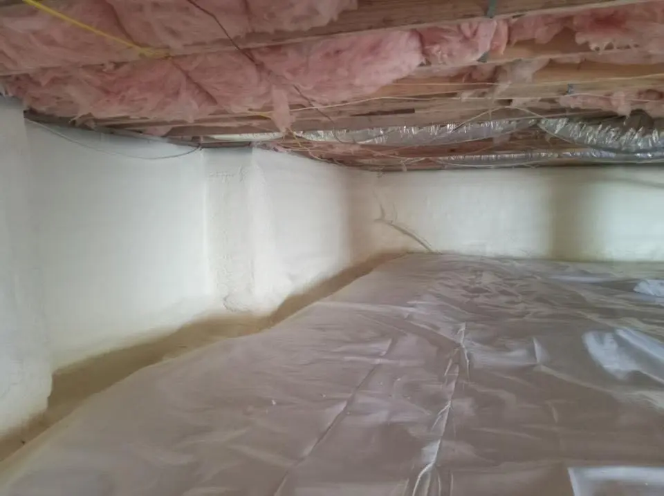 Crawl space encapsulation with closed-cell spray foam for Attic Insulation in Yeadon
